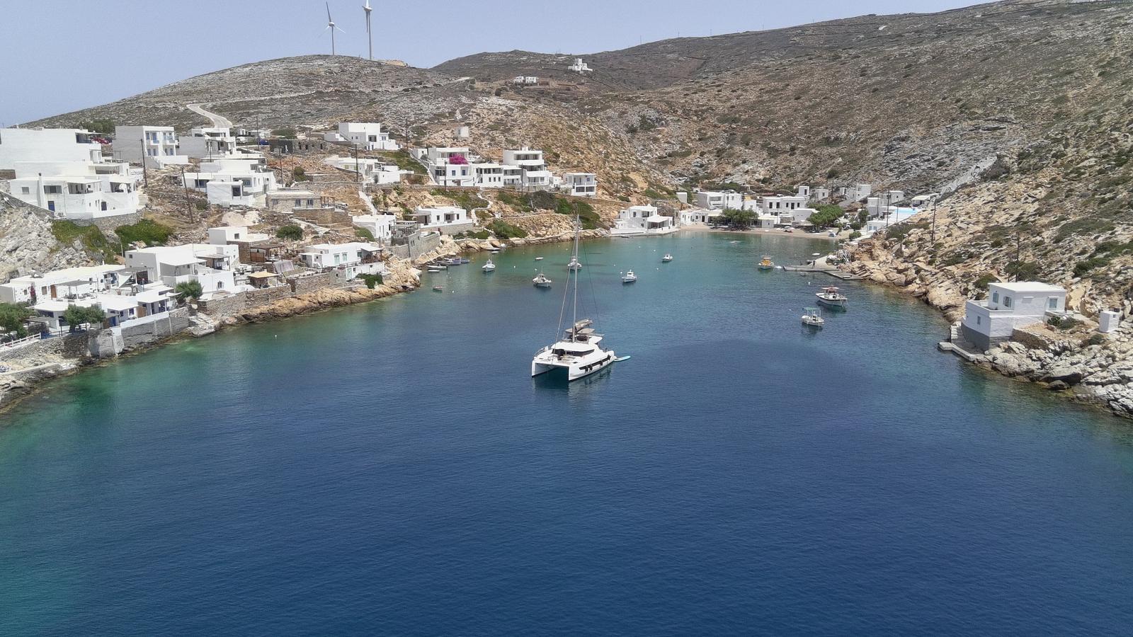 Cheronissos beach drone shot