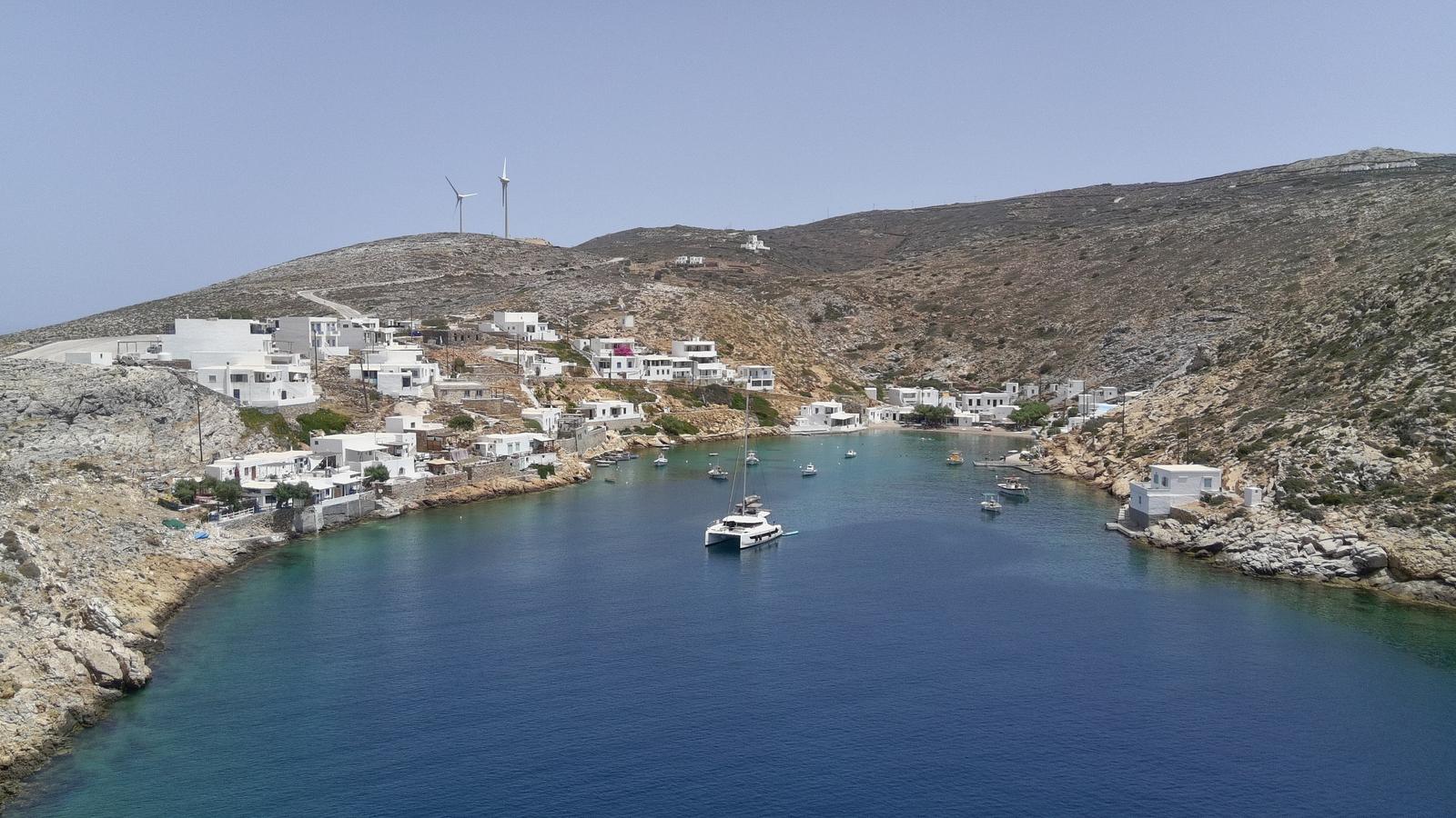 Cheronissos beach drone shot