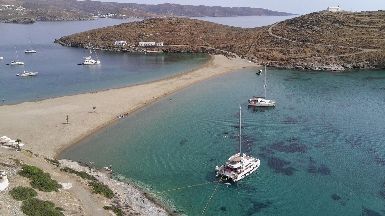 Kolona Beach drone shot