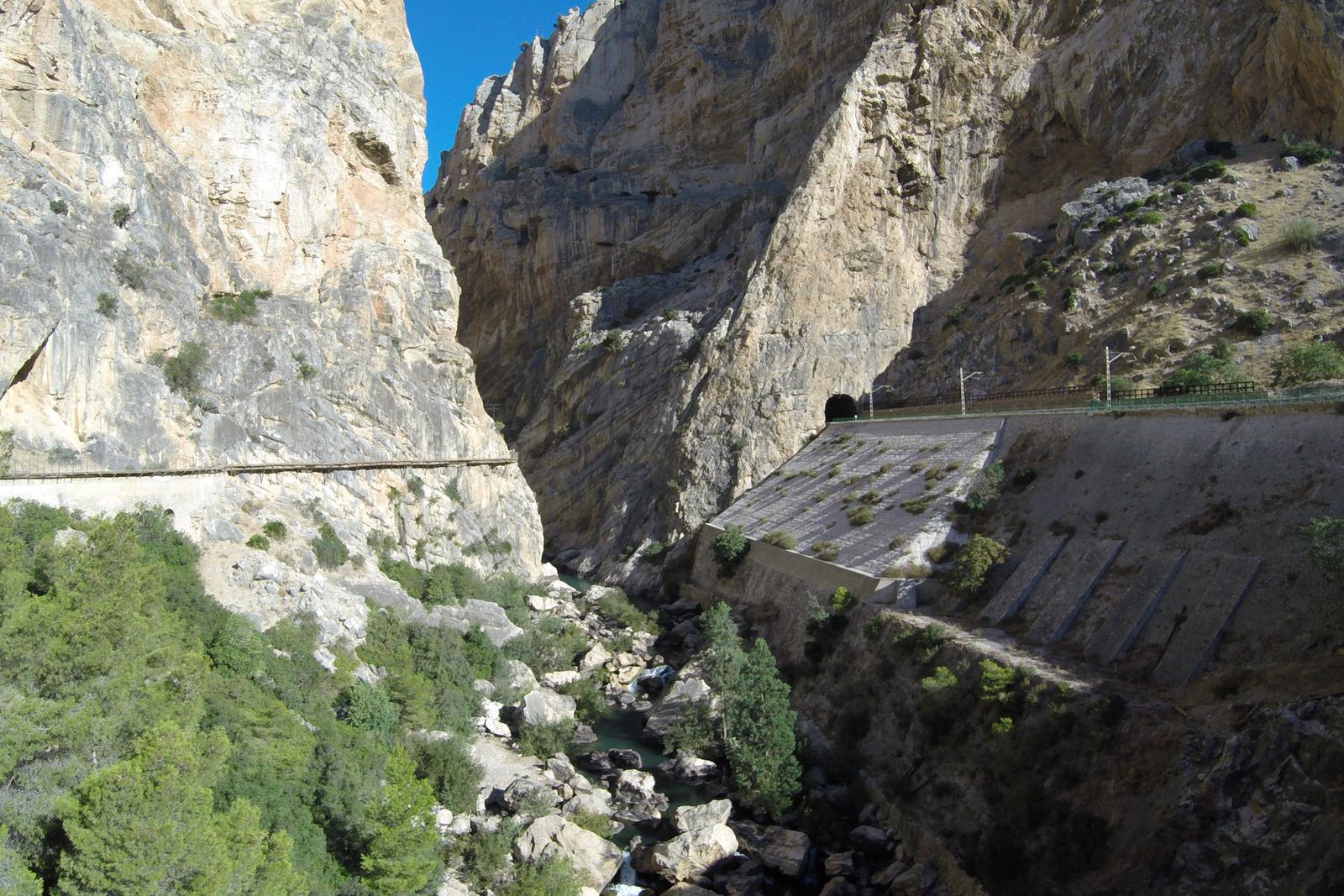 Caminito del rey train track view