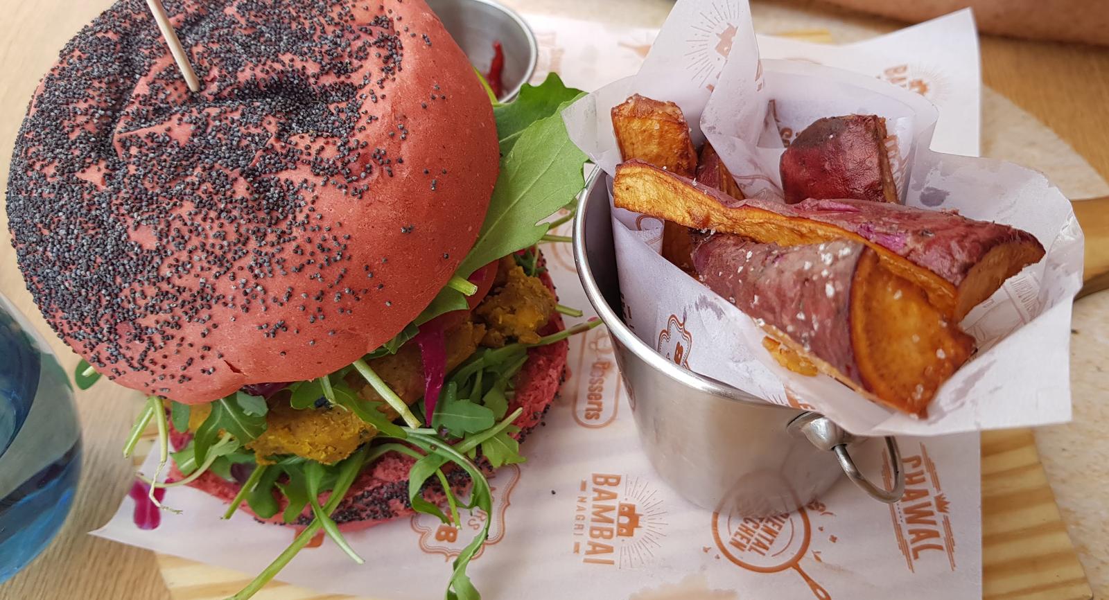 veganpati holi burger