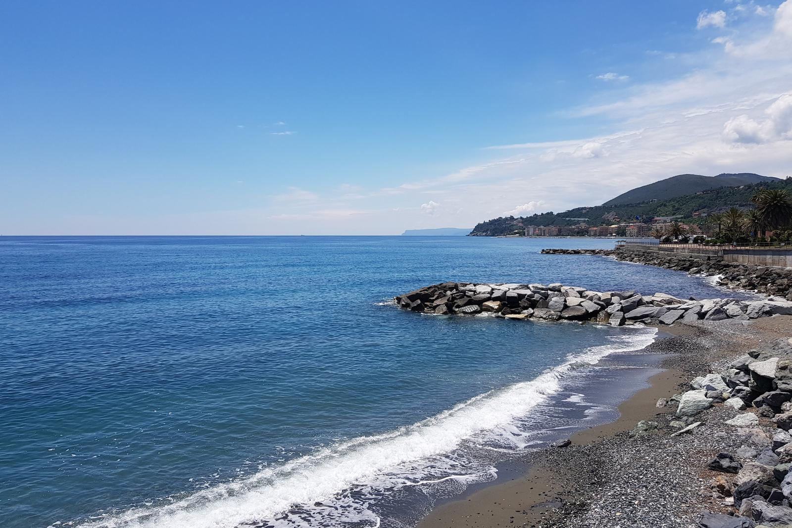 Sea view as we cycled along the coast