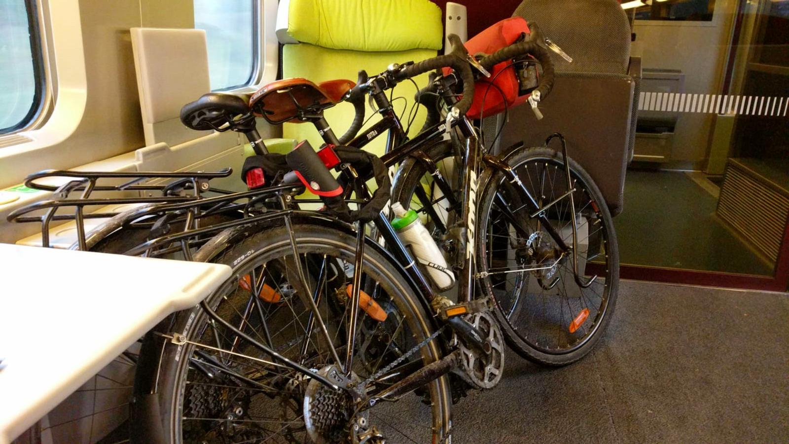 Bike on train