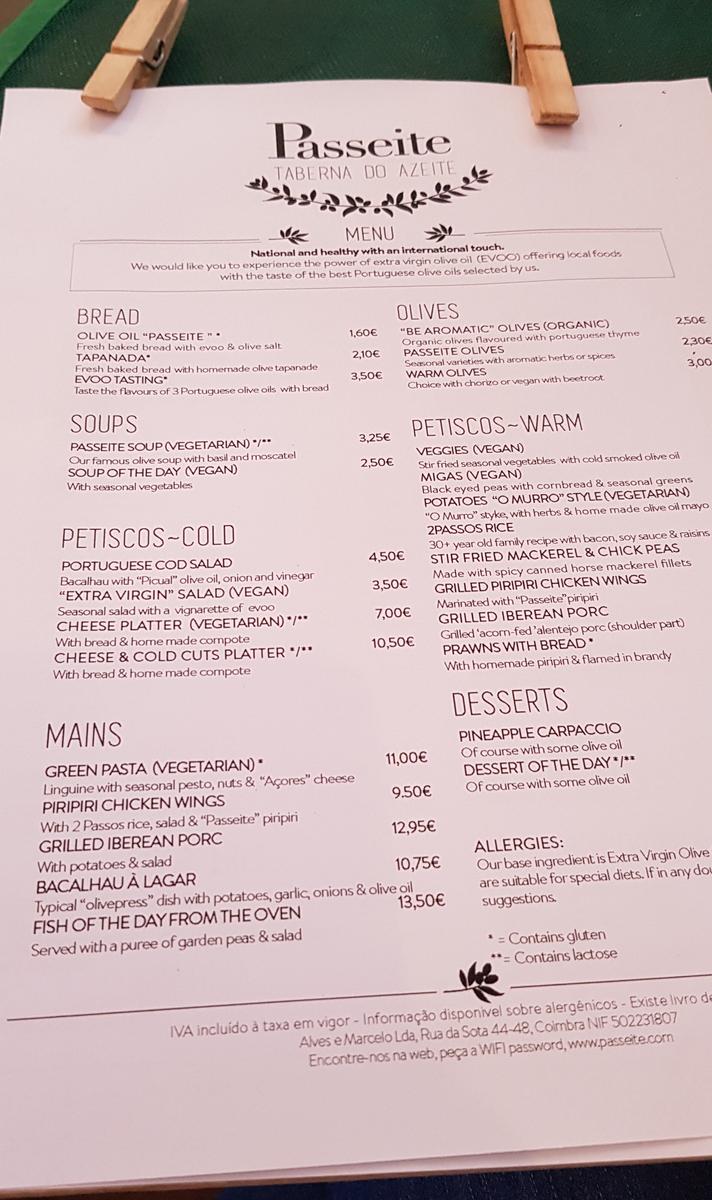 Passeite menu