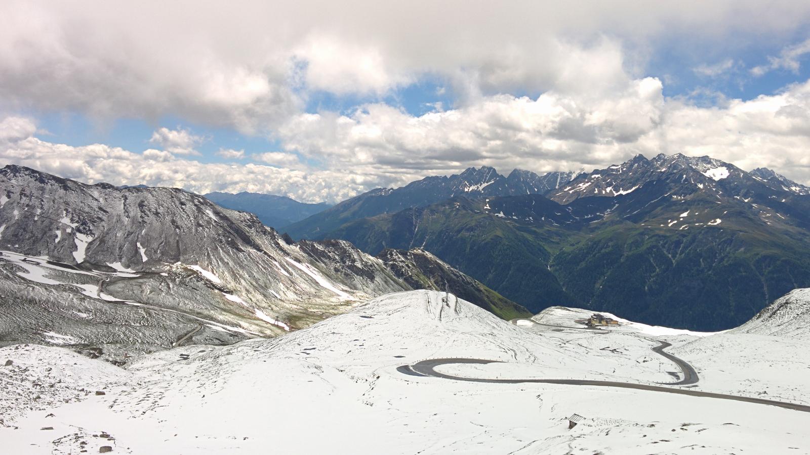 snowy road grossglockner